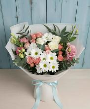 Букет цветов из:  Розы, Лизиантусы и Хризантемы #REPLACE_PRED# Вадинске
