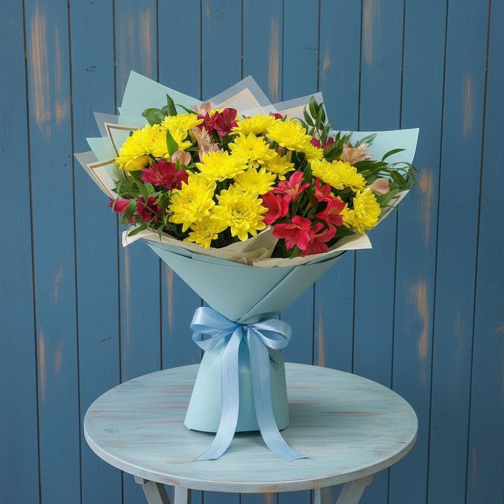 Букет цветов из: Альстромерии и Хризантемы в Вадинске