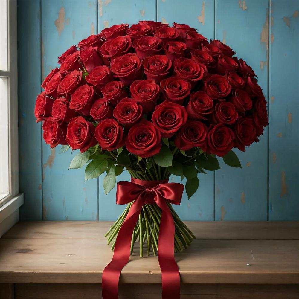 Букет Красные розы Блэк Меджик в Вадинске