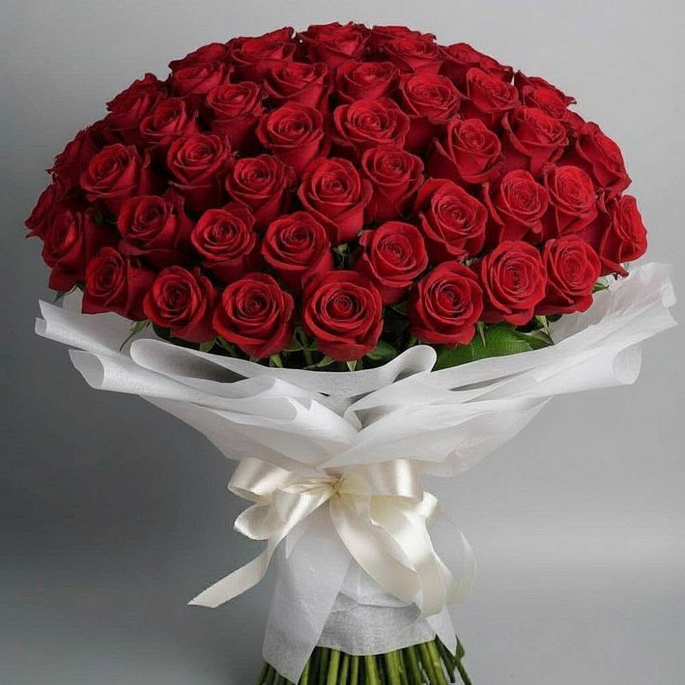 Букет 101 Красная роза Блэк Мэджик в Вадинске