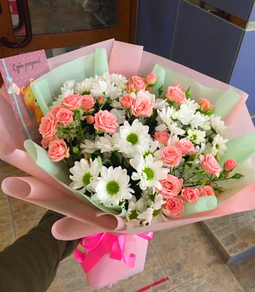 Букет цветов из: Розы и Хризантемы в Вадинске