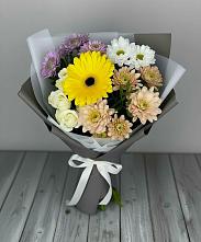 Букет цветов из:  Розы, Герберы и Хризантемы #REPLACE_PRED# Вадинске
