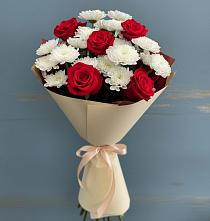 Букет цветов из:  Розы и Хризантемы #REPLACE_PRED# Вадинске