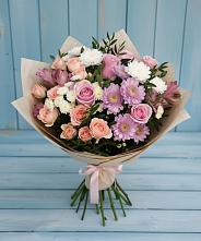 Букет цветов из:  Хризантемы, Розы и Альстромерии #REPLACE_PRED# Вадинске