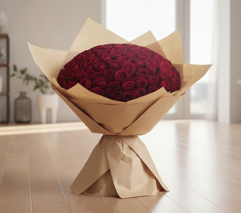 Букет 101 Красная роза в Вадинске