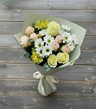 Букет цветов из:  Альстромерии, Розы и Хризантемы в Вадинске
