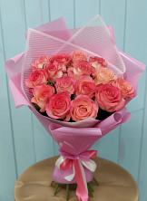 Букет 15 Розовых роз Равель в Вадинске