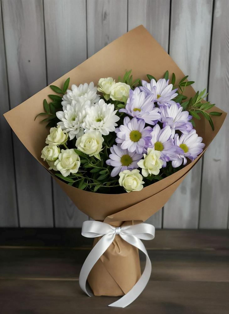 Букет цветов из: Хризантемы и Розы в Вадинске